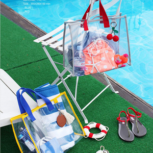 Bolsa de Playa de PVC de Lujo, Ligera y Suave, con Cierre y Diseño Tropical Acuático, para Empaque Navideño - Product Image 6