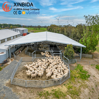 Kits de construction métalliques préfabriqués robustes pour hangar à moutons en acier, pour élevage de moutons à grande échelle, résistant au vent et aux charges de neige, assemblage rapide