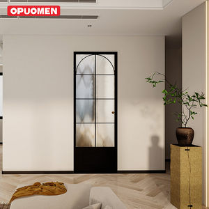 Portes Françaises Modernes Finies à Prix Abordable, Résistantes aux Ouragans, Testées <span class=keywords><strong>Miami</strong></span> Dade, Porte en Verre à Battant en Aluminium - Product Image 5