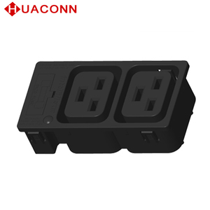หัวต่อไฟฟ้า Huaconn 20A 250V IEC 60320 C19 แบบตัวเมีย พร้อมขั้วต่อเร็ว 6.3 มม. รุ่น HC-77 ได้รับการรับรองมาตรฐาน UL <span class=keywords><strong>CSA</strong></span> - Product Image 4