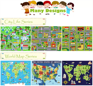 <span class=keywords><strong>Tappeto</strong></span> da <span class=keywords><strong>gioco</strong></span> per bambini in poliestere <span class=keywords><strong>lavabile</strong></span> morbido di alta qualità Design Puzzle per la scena del mercato della città <span class=keywords><strong>tappeto</strong></span> da Picnic per famiglie - Product Image 2