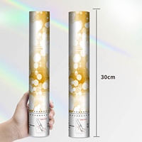 Pistolet à confettis ronds en Mylar pour fête de mariage