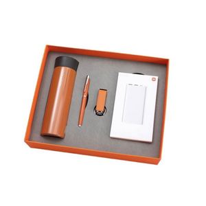 New Style Fashionable Stainless Steel Locknlock <b>Thermos</b> <b>Cup</b> USB Drive Power Bank Gift Box Made China Practical Business Set - Product Image 5