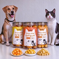 Friandises pour animaux de compagnie de haute qualité : jaunes d'œuf lyophilisés et jaunes d'œuf de caille, friandises pour chiens et chats riches en protéines, vente en gros et marque privée