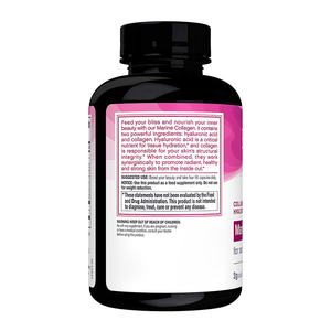 त्वचा के स्वास्थ्य और सौंदर्य के लिए हाइलूरोनिक एसिड विटामिन बी कॉम्प्लेक्स के साथ ओम/ओडी ग्लूटेन मुक्त मछली कोलेजन पूरक कैप्सूल - Product Image 2