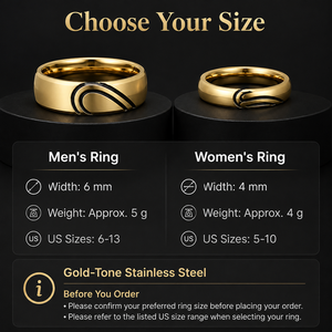 Bagues de couple classiques polies en forme de cœur, en acier inoxydable anti-ternissement, bijoux de mariage en gros - Product Image 5