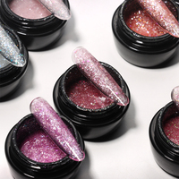 Gel de construction à paillettes personnalisé KINNCO, faible chaleur, haute qualité, pour extension d'ongles