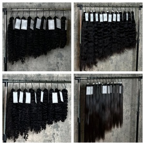 Extensions de cheveux humains en vrac, bruts, bouclés et ondulés, non-Remy, à <span class=keywords><strong>double</strong></span> trame, fabriquées à la machine, origine Cambodge - Product Image 6
