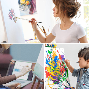 Pinceaux acryliques OEM avec logo personnalisé Pinceaux professionnels d'artiste Filbert en laine pour la <span class=keywords><strong>peinture</strong></span> acrylique - Product Image 6