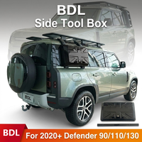 Boîte de rangement externe latérale pour outils, compatible avec Defender 90/110/130 2020+, noir brillant, motif Union Jack, accessoire tout-terrain