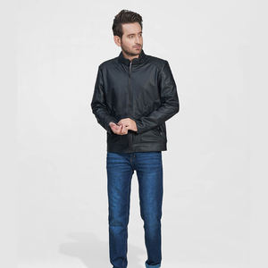 Chaqueta de cuero de piel de oveja Nuevo diseño Stand Collar Professional High Street Mangas completas Ropa de invierno Chaquetas de hombre, chaqueta para hombre - Product Image 6