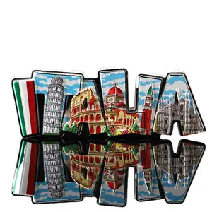 Custom Italia Roma 3D Resin Magneti da frigorifero Promotional Gifts Tourist Souvenir Fridge Magnet For Decoration