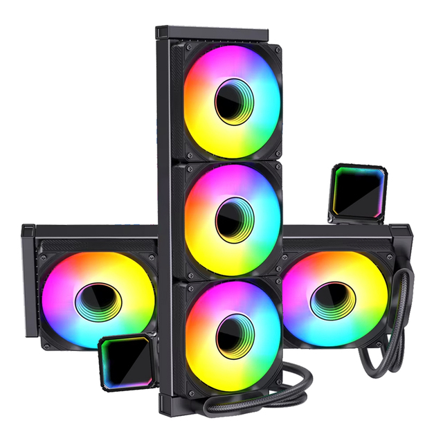 360mm ARGB AIO CPU Liquid Cooler High Performance 3x120mm PWM Fans Desktop PC Cooling System Water Cooled Radiator for Gaming