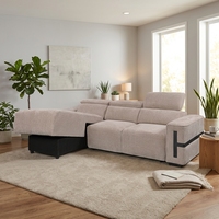 Canapé convertible en L Divanol écologique 2 places pour salon, lit 3 places pour chambre à coucher, mobilier de maison