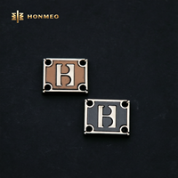 HONMEO Étiquette Métallique en Alliage de Zinc pour Jeans, Personnalisée, Carrée ou Rectangulaire, Embossée, Vente en Gros