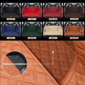 Xiangta เสื่อท้ายรถ5D 7D ลายตารางหมากรุกกันลื่นสำหรับท้ายรถโลโก้รถยนต์แบบกำหนดเอง - Product Image 2