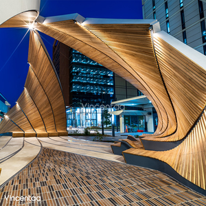 Vincentaa Bạc dù để che nắng Pavilion tác phẩm điêu khắc ngoài trời trừu tượng trang trí lớn tác phẩm điêu khắc nghệ thuật công cộng - Product Image 2