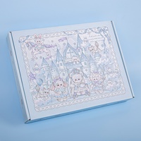 Offre Spéciale : Boîte d'expédition pliable en carton ondulé personnalisée, écologique, bleue, pour cadeaux, imprimée quadricolore avec revêtement UV