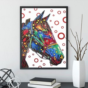 Dipinto Diamantato 5D a Forma Speciale con Cavallo Colorato, Stampa Fai-da-Te, 30x40cm, Foto Personalizzata <span class=keywords><strong>per</strong></span> <span class=keywords><strong>Soggiorno</strong></span> - Product Image 2