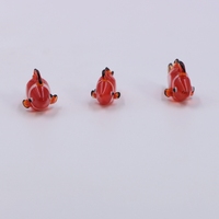 Petite figurine miniature de poisson clown en verre de Murano Technique de travail au chalumeau artisanal