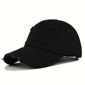 Gorra de Béisbol Ajustable de Estilo Urbano Deportivo Unisex con Logotipo Personalizado, de Mezclilla Desgastada, de Perfil Medio, al por Mayor - Product Image 2