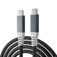 Câble de charge rapide et de transfert de données USB4.0 Type-C vers Type-C 240W 40 Gbps avec conception magnétique, conducteur en cuivre pur pour utilisation informatique
