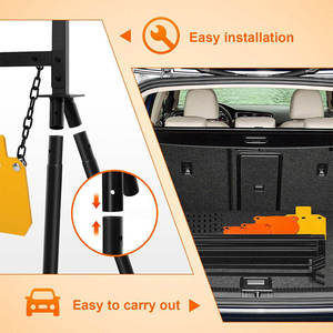 Kit de support de cible en acier réglable sur mesure pour usine - Épaisseur 3/<span class=keywords><strong>8</strong></span> po, cibles 4/6/<span class=keywords><strong>8</strong></span>/7x12 po, réglable de 35 à 63 po pour stand de tir - Product Image 5