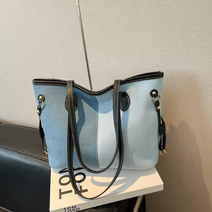 Sac fourre-tout de style coréen au design original pour femme, nouvelle collection hiver 2026, fermeture éclair, double bandoulière, grand sac de transport - Product Image 1