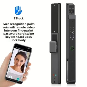 Ttlock Wifi cửa thông minh khóa với Palm tĩnh mạch 3D Nhận dạng khuôn mặt máy ảnh vân tay ứng dụng từ xa cuộc gọi video IP65 Hợp kim nhôm - Product Image 6