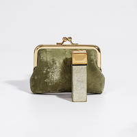 Sacs de rangement miniatures portables en cuir véritable pour femmes, vente en gros personnalisée, pochettes pour rouge à lèvres