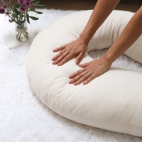 Oreiller de maternité en forme de C, OEM ODM, doux et confortable, en coton Oeko-Tex 100, pour femmes enceintes, pour dormir