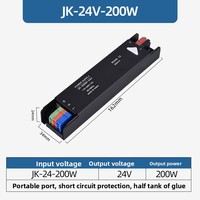 AOMEI Alimentation LED Ultra Mince 24V 400W IP20 SMPS AC DC, Sortie 8A, Efficacité 80%-89%, Tension Constante, Protection Contre les Surcharges pour