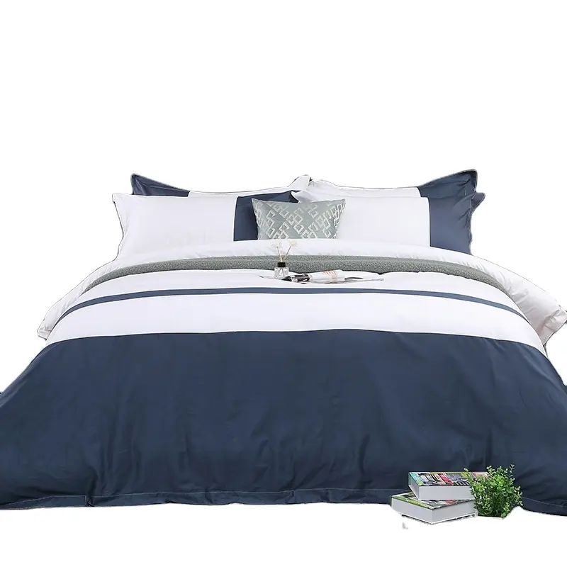 Sang trọng 100% cotton bedsheet Duvet cover bốn mảnh khách sạn bedding Set