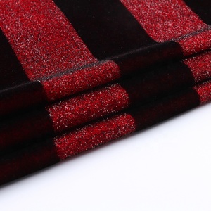 Nuevo diseño de hilo teñido 100% poliéster bolsa de vino rojo terciopelo de Corea 5000 tela - Product Image 4