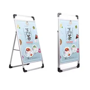 Factory Aluminum Portable Pavement Sign Advertising Sidewalk Sign A Frame Poster A Board Sign Stand Manufacturer