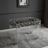 Table de baby-foot de luxe en acrylique à 8 tiges, transparente, pour usage domestique et commercial Shuanghe SHBT06