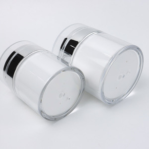 Empty 30g 50g 30ml Eye Cream Lotion Container White Acrylic Powder <strong>Jars</strong> Double Wall Cosmetic <strong>Airless</strong> <strong>Pump</strong> <strong>Jar</strong> - Product Image 3
