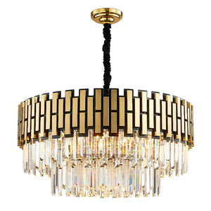<strong>UK</strong> Popular House Use K9 Crystal Decorative <strong>Chandelier</strong> Round New Led Ceiling Lamp Modern for Living Room - Product Image 1