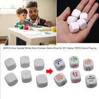 Simplee — jeu de dés, blanc, pour bricolage, TRPG, pour enfants