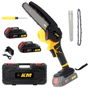 เลื่อยโซ่ยนต์แบตเตอรี่ 21V Max แบบพกพาขนาดเล็ก สำหรับงานตัดไม้และตัดแต่งกิ่ง ระยะใช้งาน 8 กม. - Product Image 4