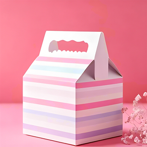 Cajas de pastel Rosa degradado personalizadas, diseñadas como regalos para clientes, colegas y amigos y Brother, cajas de pastel Rosa degradado usadas - Product Image 4