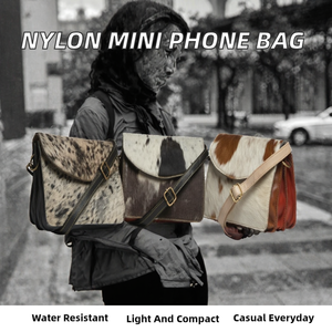 Genuine Leather Simple Mini Crossbody <b>Phone</b> <b>Bag</b> Lightweight <b>Small</b> Shoulder Sling <b>Bag</b> Casual Cell <b>Phone</b> Pouch Polyester Lining - Product Image 2