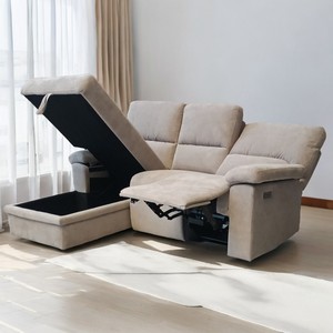 Luxury Furniture Reclining Italian Set <b>Bed</b> 3 Seater Recliner With <b>Storage</b> Function L Shape HY1153E <b>Bed</b> HY1153E HY1 - Product Image 3