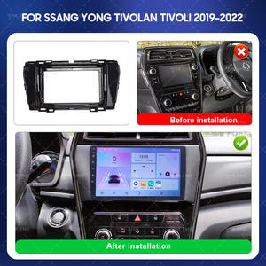Nhà Máy Giá 2019-2022 tivella ssangyon 9inch Glossy Đen Car DVD khung cài đặt phụ kiện gắn Bracket Kit Navigation - Product Image 3