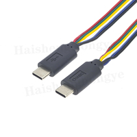 Kabel pengisian daya Jack pria Tipe C perempuan, dudukan Panel berulir 2/4/6 Pin tahan air kustom