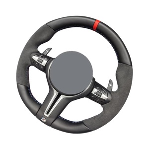 Volante Personalizado para BMW, Disponible para BMW F30, Volante Deportivo Manual con Fondo Plano, con Paletas de Cambio y Cableado - Product Image 1