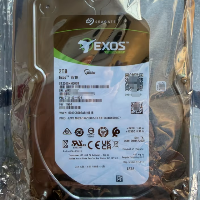 3.5" 2TB SATA 6Gb/s 7.2K RPM Cache 256MB ST2000NM000B Internal hard disk drive for server