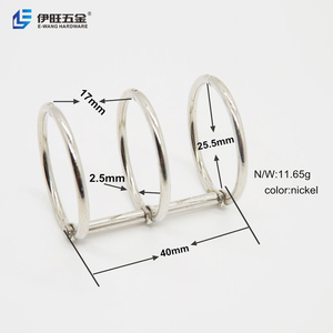 YIWANG Kích Cỡ Khác Nhau Kẹp Kim Loại 3 Vòng Binder Cho Lịch DIY Notebook - Product Image 3