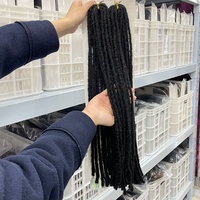 Extensions de cheveux synthétiques au crochet, dreadlocks souples en gros, 22 pouces, aspect naturel, pour coiffures Dream Dread