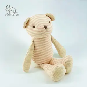 Grandfine-oso de algodón orgánico de lujo, suave, relajante, muñeco de peluche para dormir